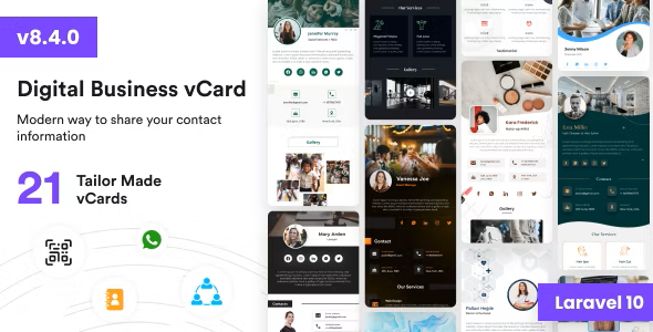 VCard SaaS - Digital Business Card Builder SaaS - Laravel VCard Saas - NFC Card