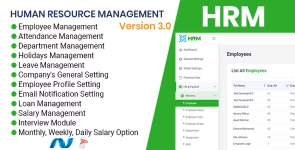 HRMS - Human Resource Management System, ZkTeco BioMetric Time attendance, Salary, Manage employee